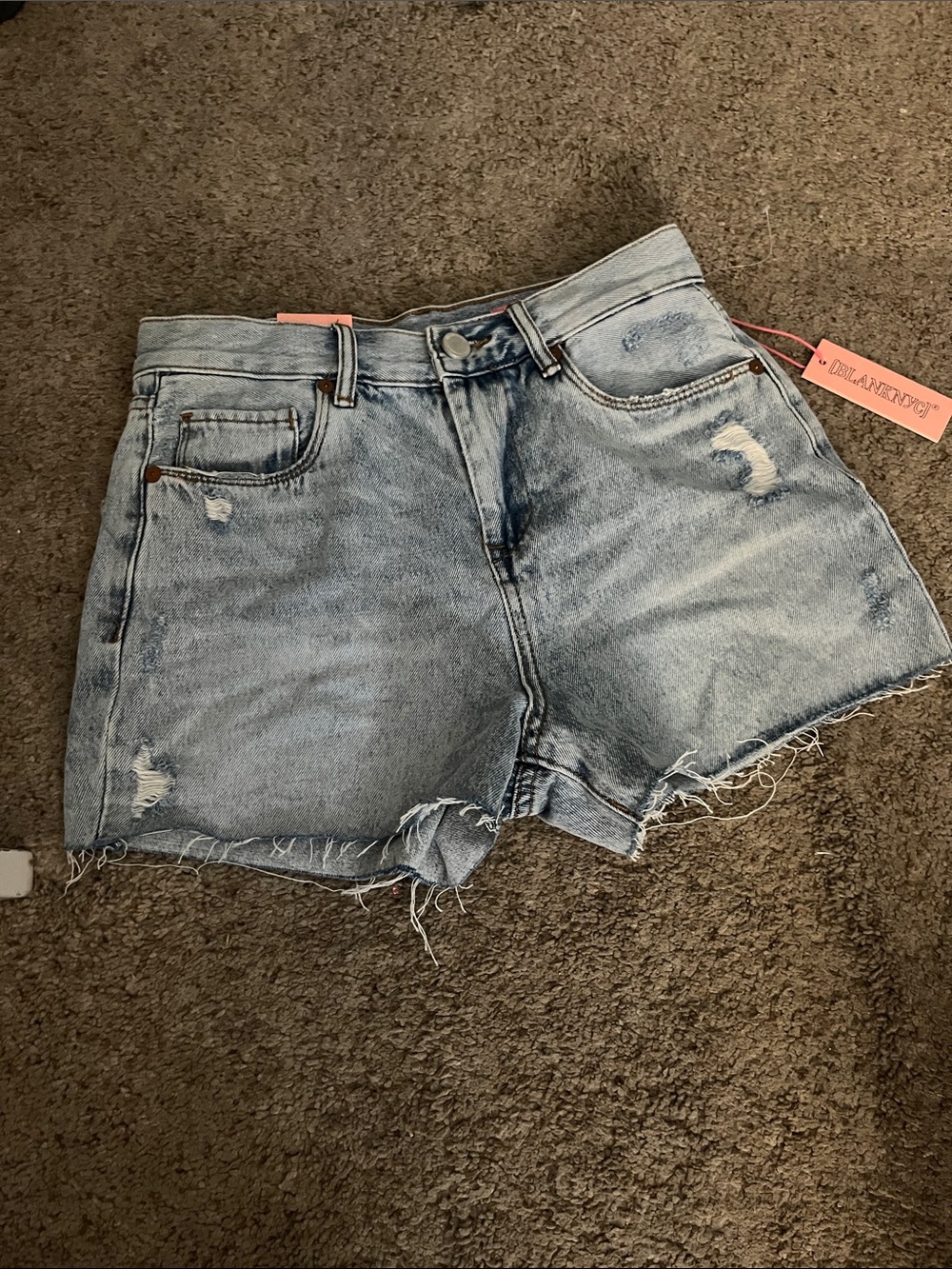 Tilly's Light Blue Distressed Denim Cutoff Shorts
